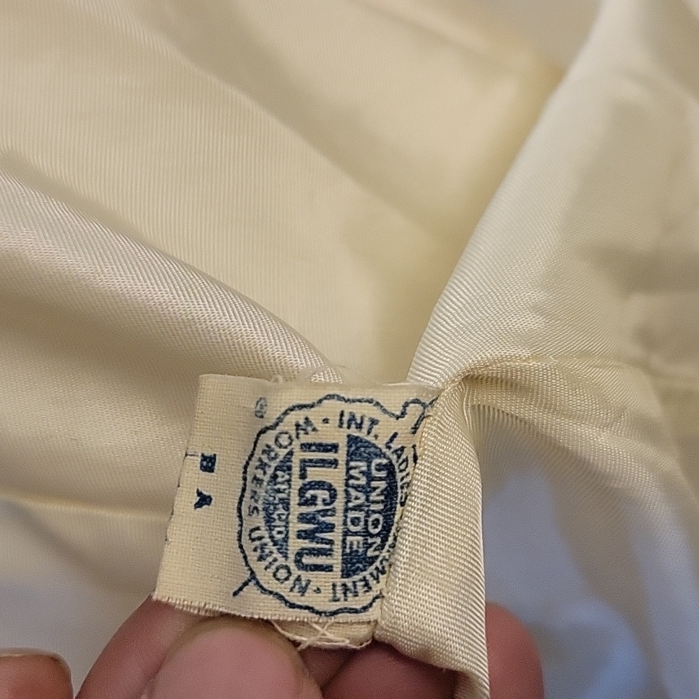 VINTAGE Union Label Long Coat Patterned - Picture 10 of 11
